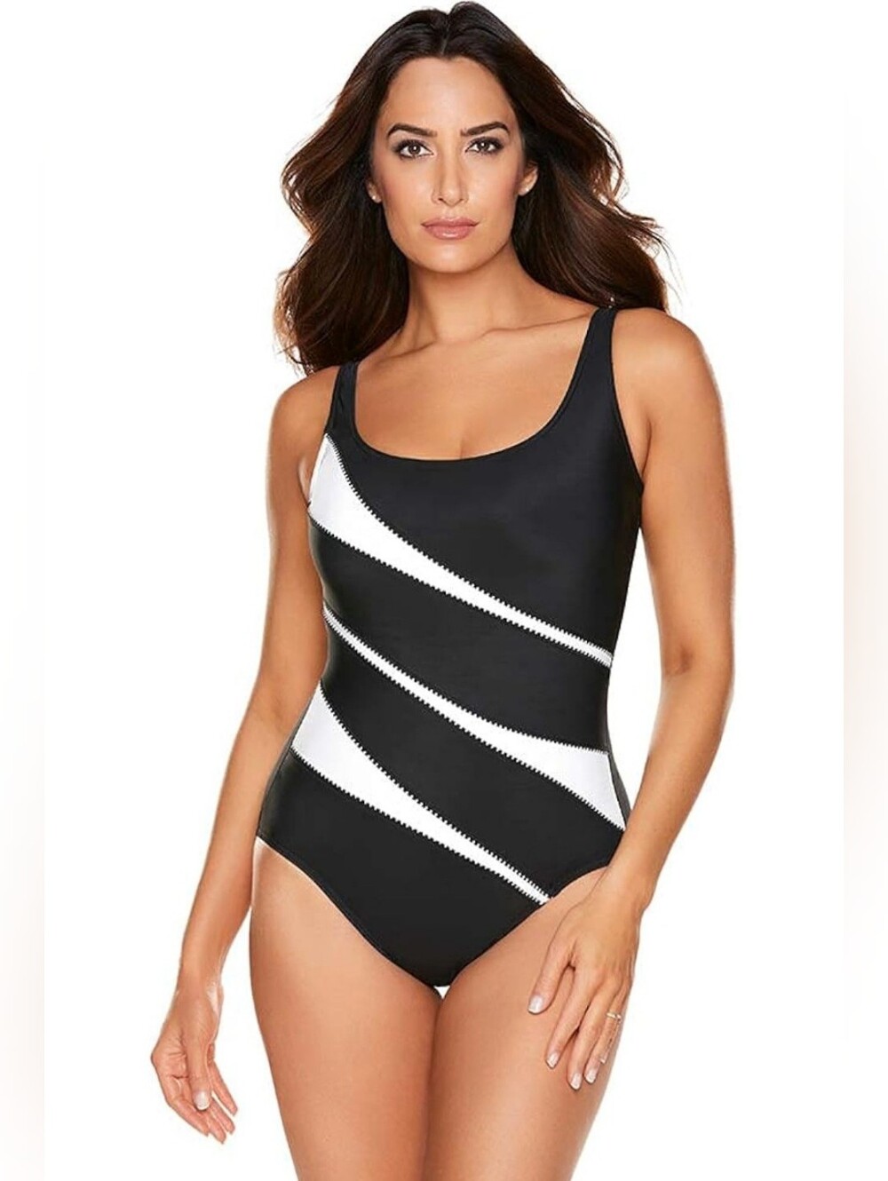 Miraclesuit Black And White Swimsuit